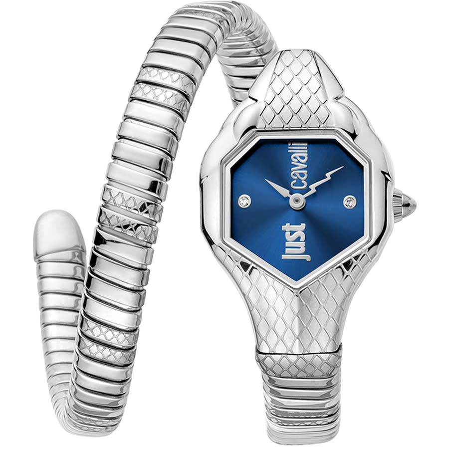 Just Cavalli Serpente Metallica White Dial Two Tone Steel Strap Watch for Women - JC1L223M0055