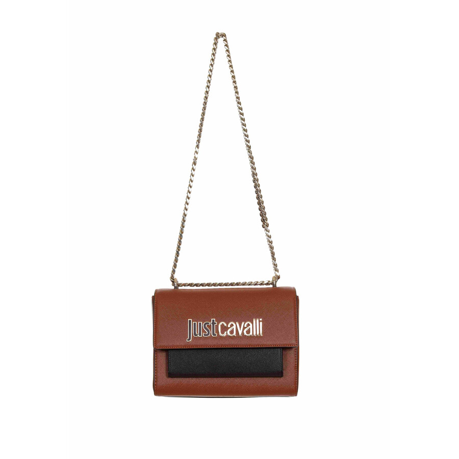 Just Cavalli Shoulder Bag In Brown