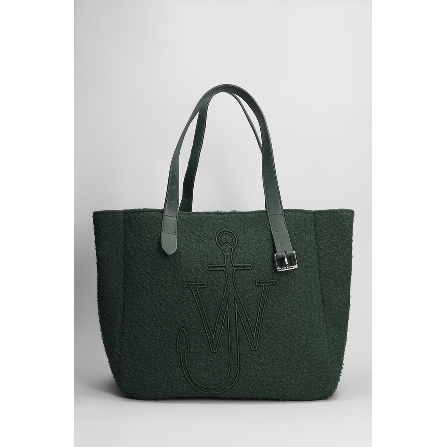 Jw Anderson J.w. Anderson Belt Tote Tote In Green Wool In Green