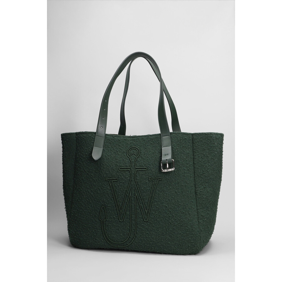 Jw Anderson J.w. Anderson Belt Tote Tote In Green Wool In Green