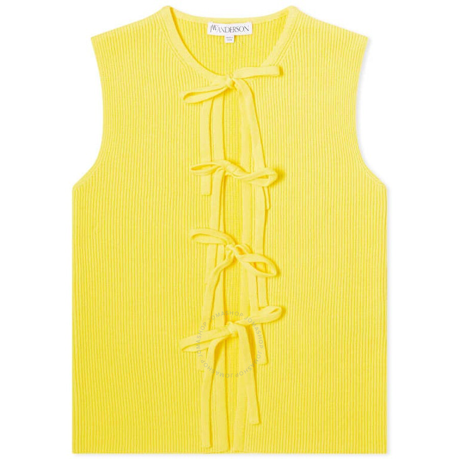 Jw Anderson Bow Tie Tank Top In Yellow
