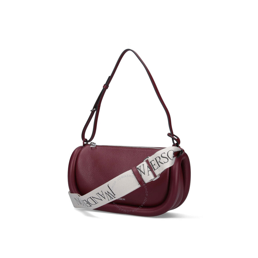 Jw Anderson Burgundy Bumper 15 Womens Shoulder Bag In Red