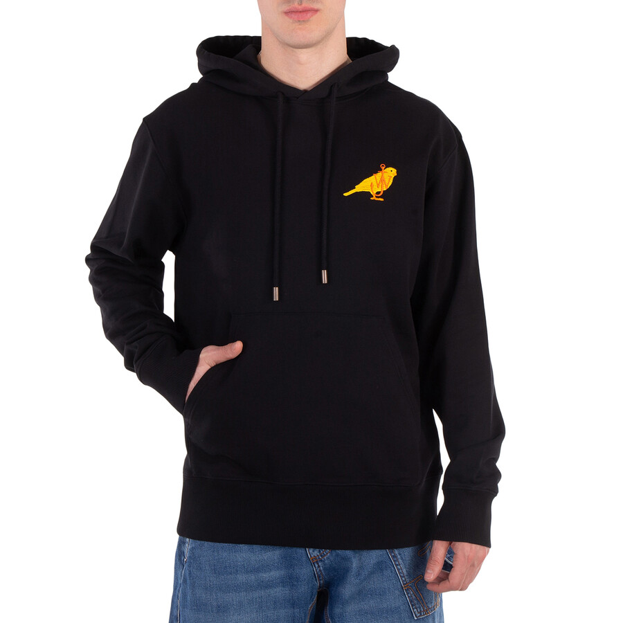 ★J W ANDERSON★ Canary embroidery hood black JW0186PG163299 JW Anderson Canary Embroidered Cotton Drawstring Hoodie