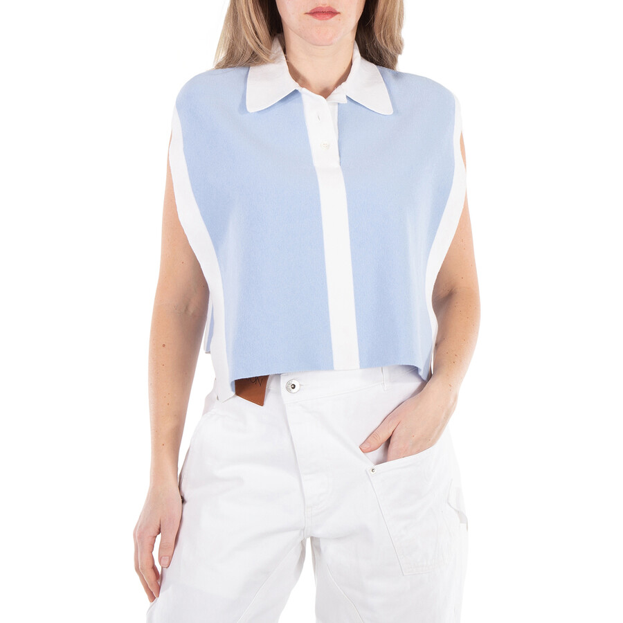 Contrast Striped Polo Vest