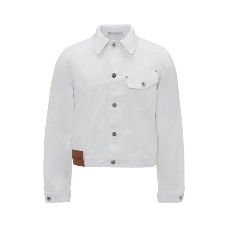 JW Anderson Cropped Twisted Denim Jacket, Size Small DJ0032