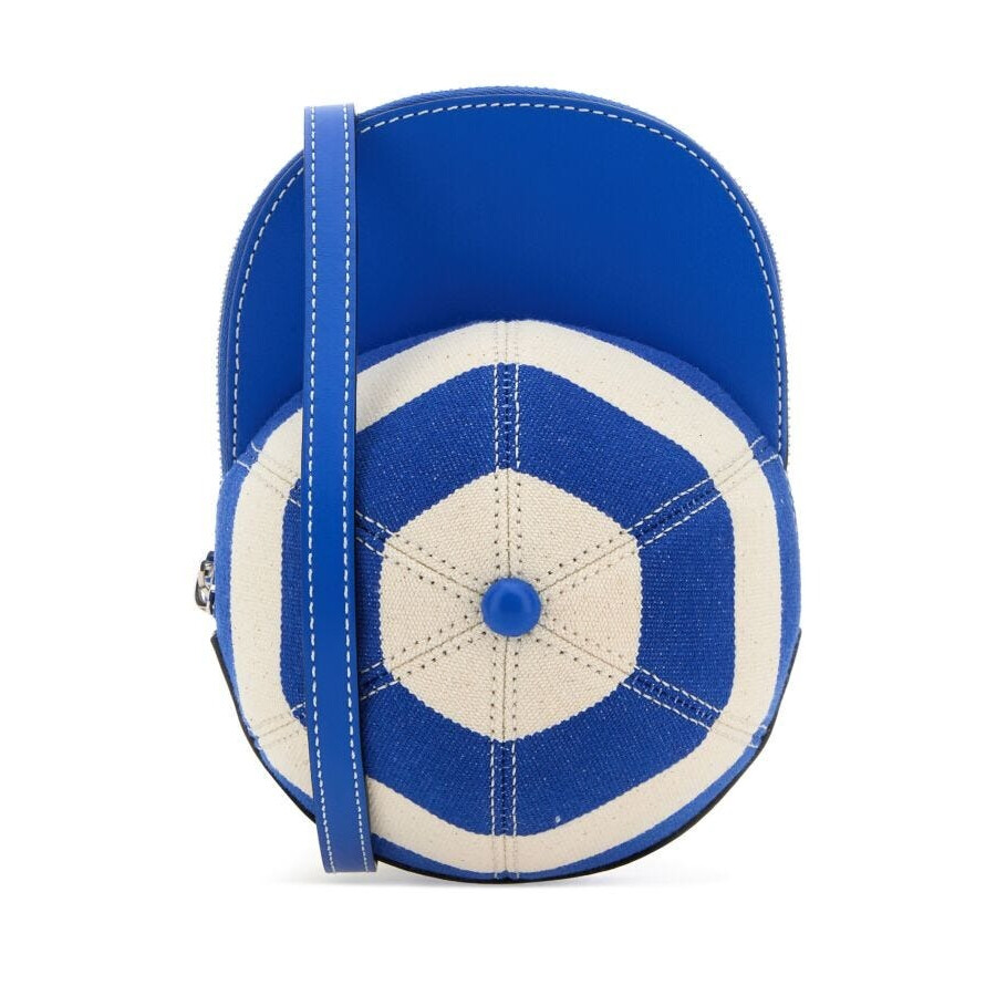 Jw Anderson Embroidered Midi Cap Crossbody Bag In Blue