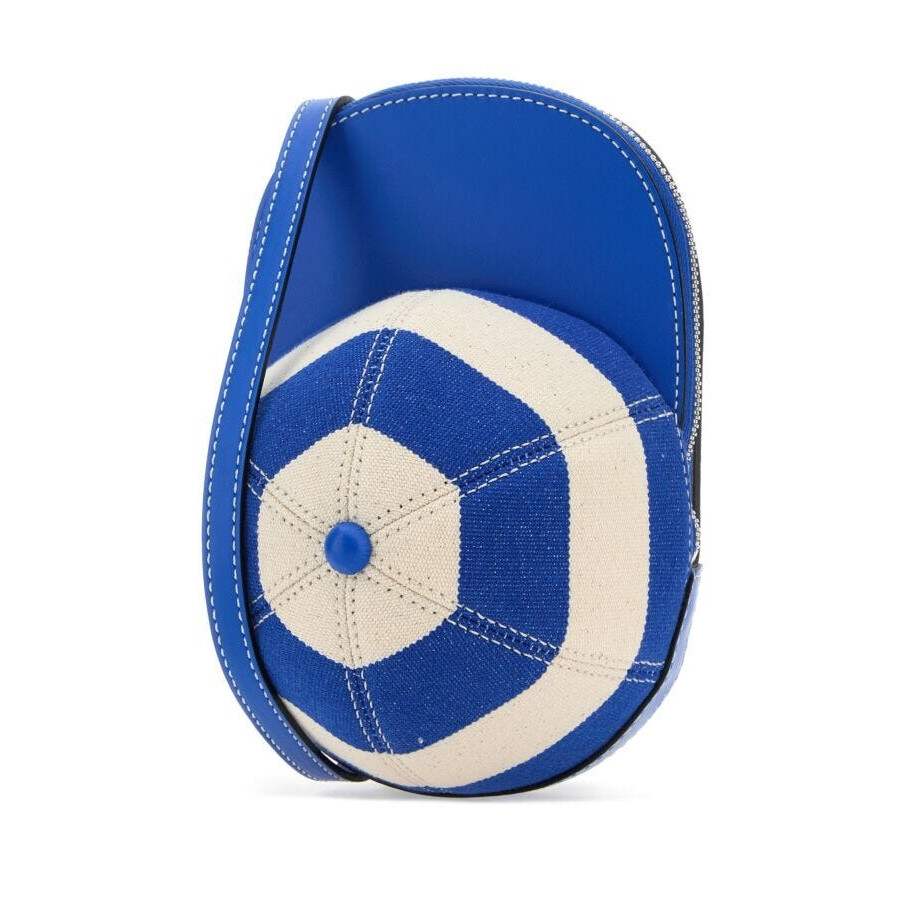 Jw Anderson Embroidered Midi Cap Crossbody Bag In Blue