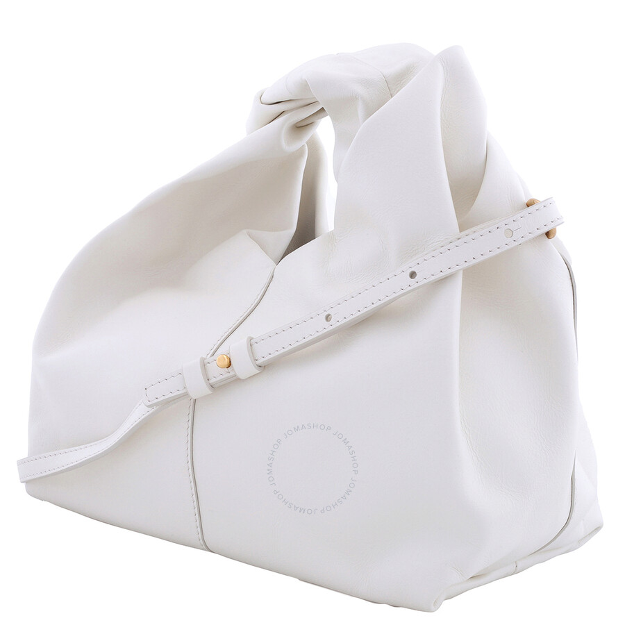 Jw Anderson Mini Twister Logo Printed Tote Bag In White
