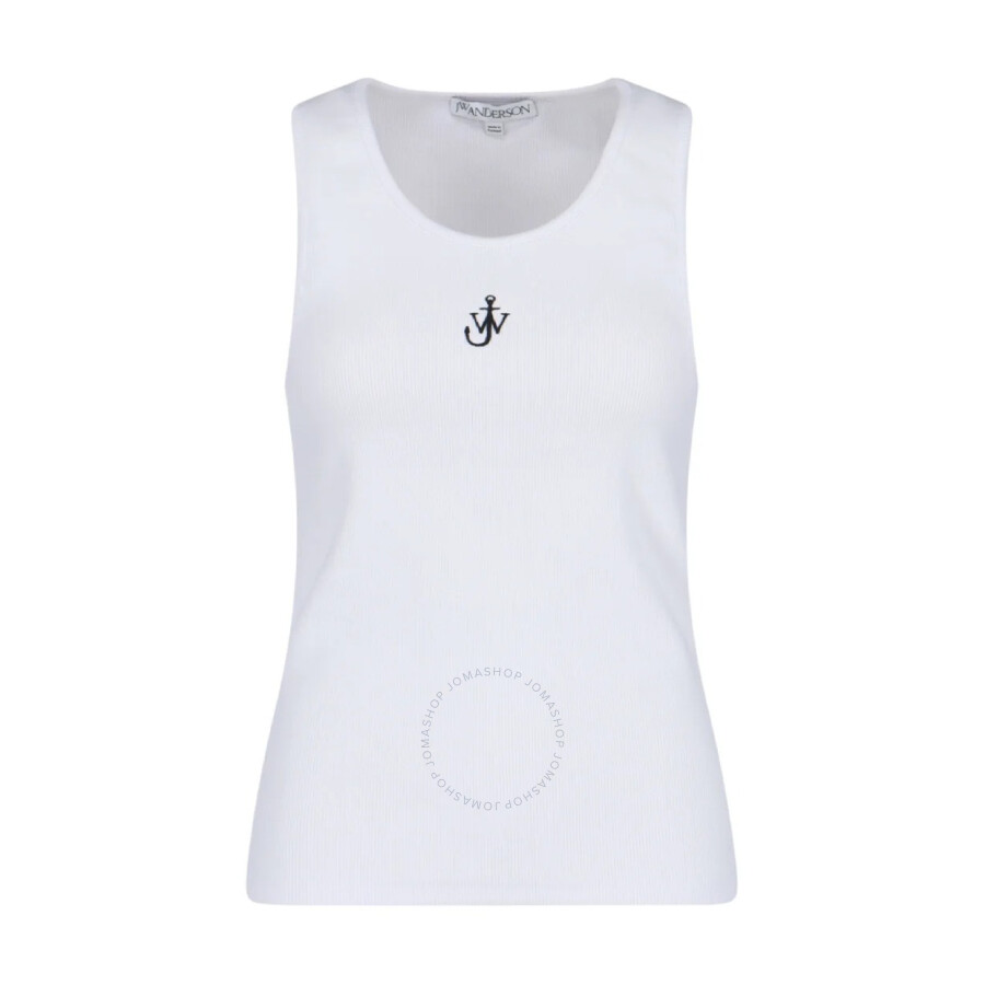 Jw Anderson Anchor Logo Tank Top In White