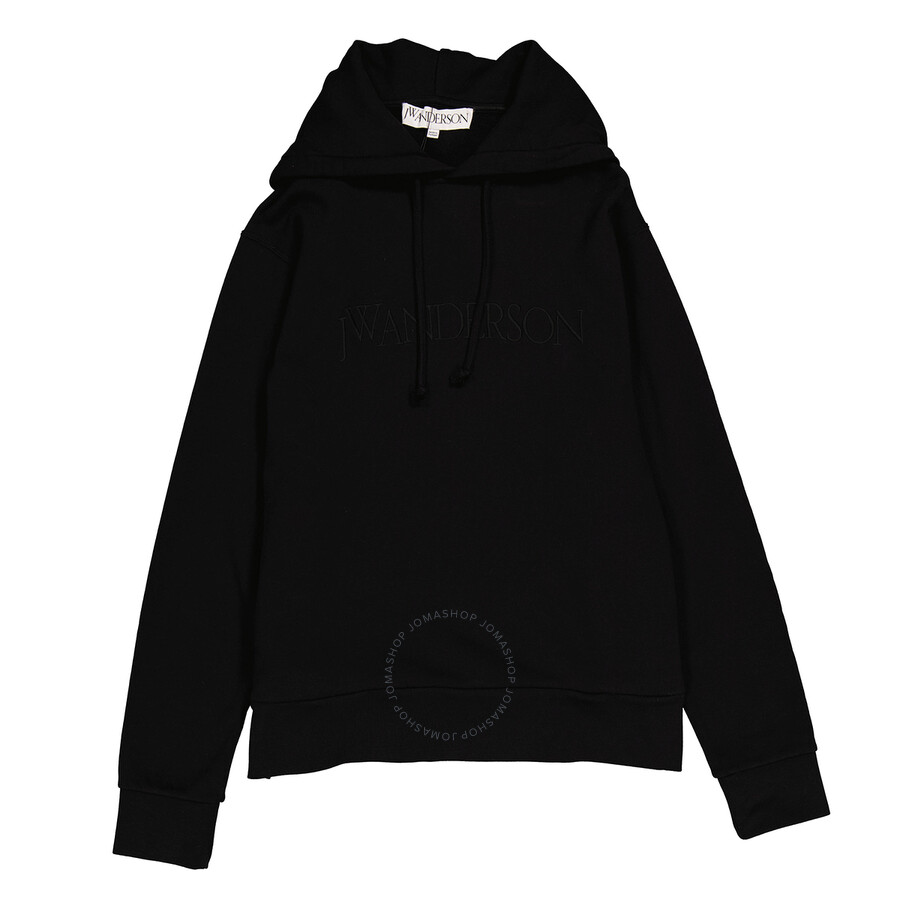 Jw Anderson Hoodie With Logo Embroidery In Black