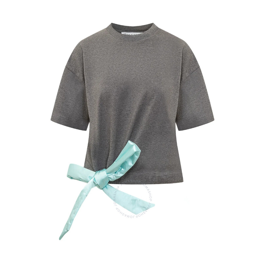 Jw Anderson J.w. Anderson Satin Detail T-shirt In Grey