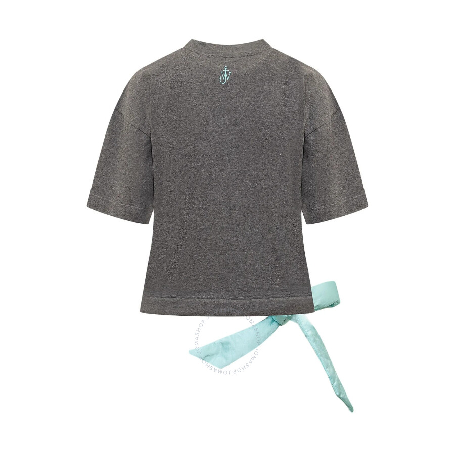Jw Anderson J.w. Anderson Satin Detail T-shirt In Grey