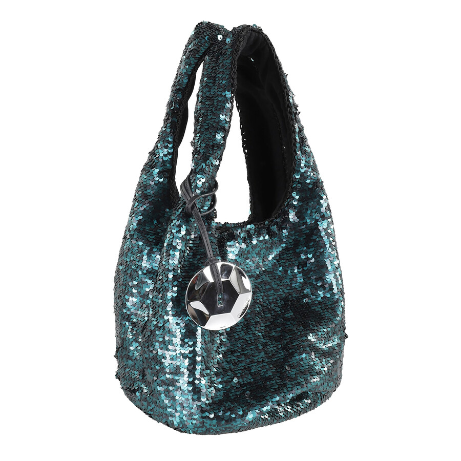 Jw Anderson J.w. Anderson Sequin Shoulder Bag In Green Polyester In Green