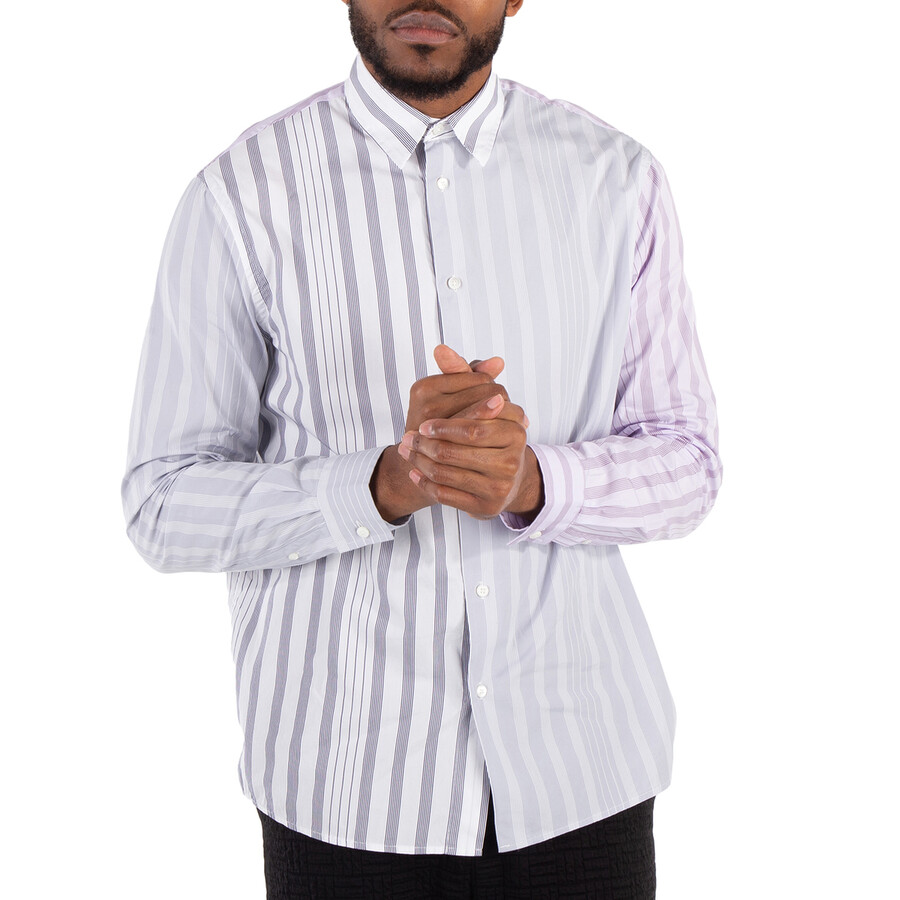 Striped Patchwork Cotton Shirt