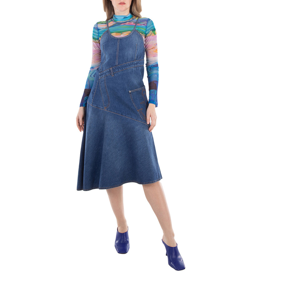 JW ANDERSON ツイストテニムトレス DD0009PG1499 804 JW Anderson Twisted Denim Cotton Dress, Brand Size 6 (US