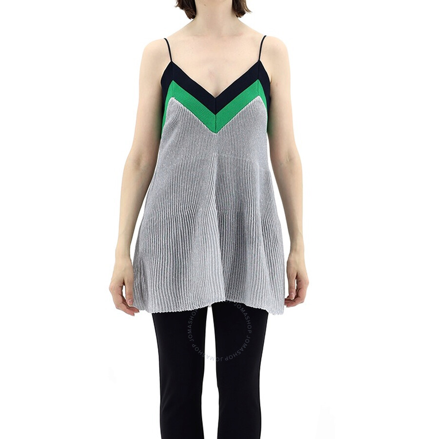Jwon J-won  Flare Grey Pleated Cami In Grey