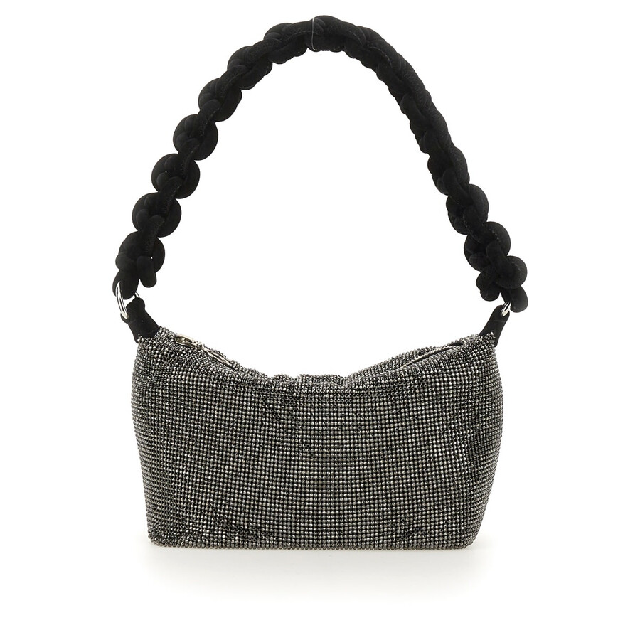 Kara Women's Crystal Mesh Cobra Pouch In Gray