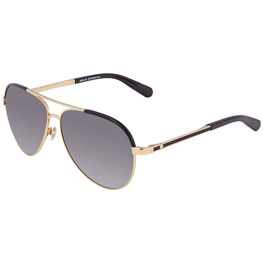 Kate Spade Gray Pilot Ladies Sunglasses Amarissa/s 0rhl/dx 59 In Gold / Gray