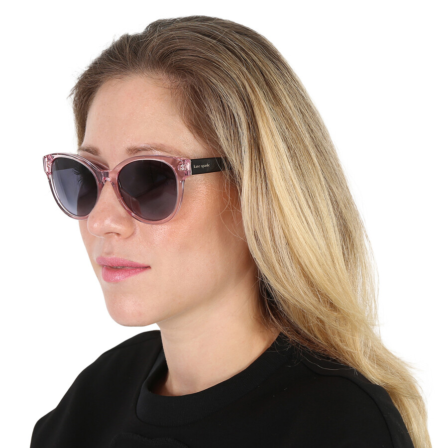 Kate Spade Grey Shaded Oval Ladies Sunglasses Nathalie/g/s 035j/9o 55 In Dark / Grey / Ink / Pink