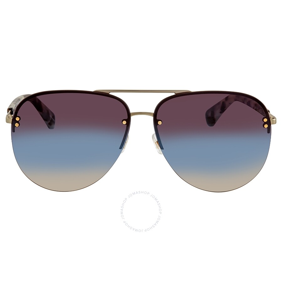 Kate Spade Jakayla Brown Teal Aviator Ladies Sunglasses JAKAYLAS0JBW