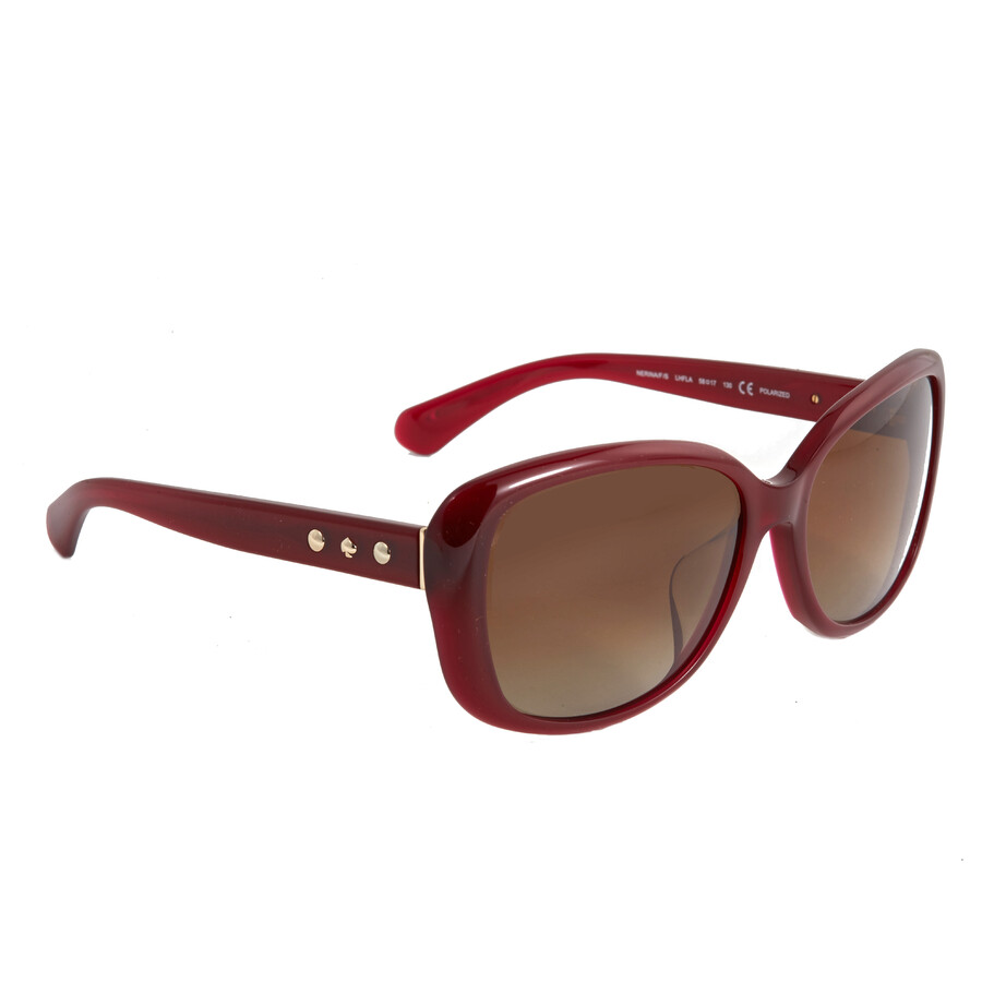 Kate Spade Ladies Sunglasses Burgundy NERINA/F/SLHFLA58 NERINA/F/SLHFLA