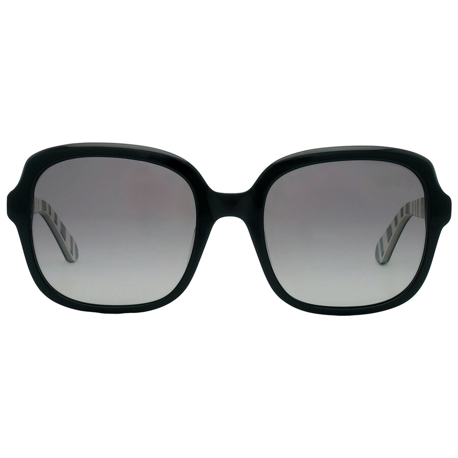 Kate Spade Polarized Grey Square Ladies Sunglasses Babbette/g/s 0807/wj 55 In Black / Grey