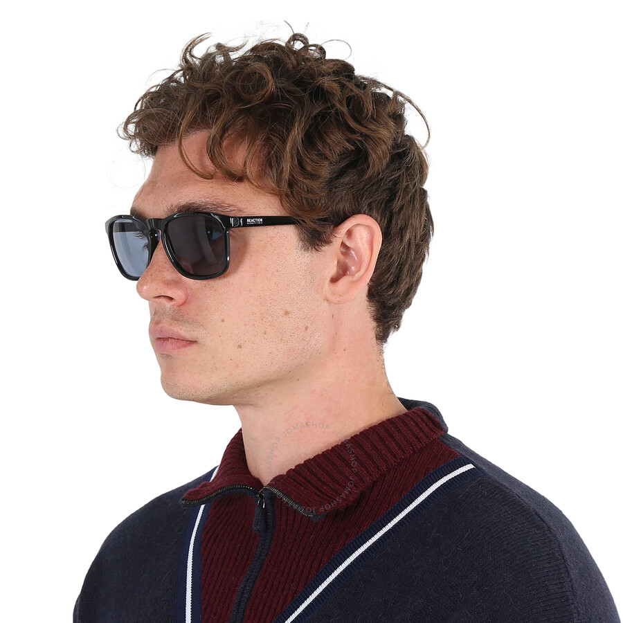 Kenneth Cole Smoke Rectangular Men's Sunglasses Kc2834 02a 56 In Black