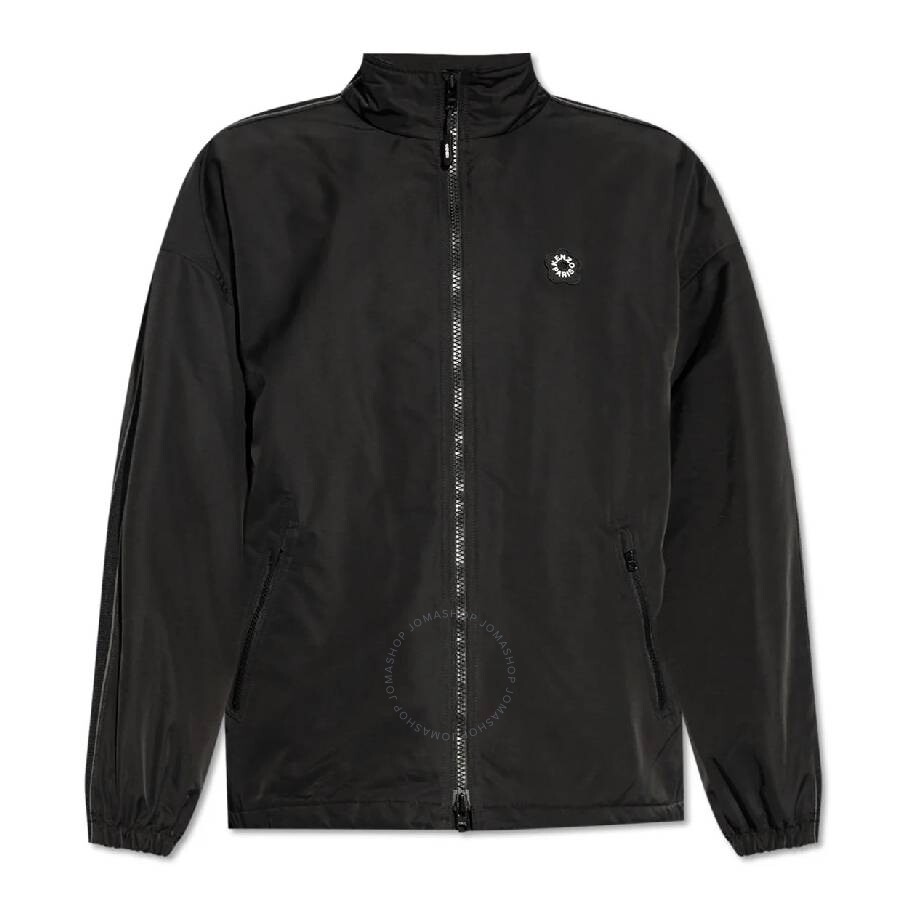 Kenzo Boke Flower Motif Zip-up Jacket In Black