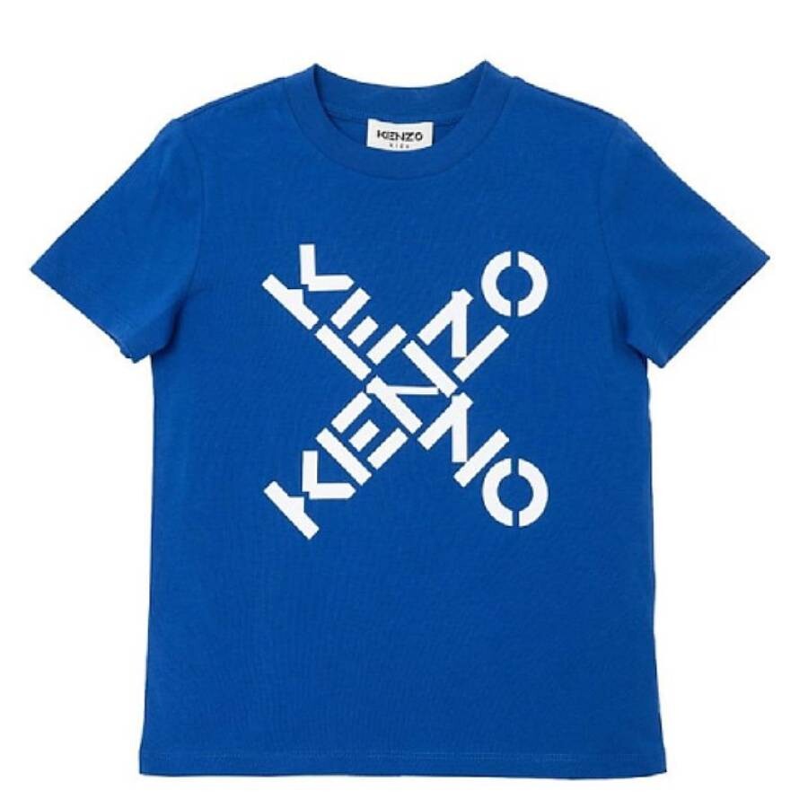 Kenzo Boys Blue K Sports Logo TShirt, Size 6Y K25626829 Clothing