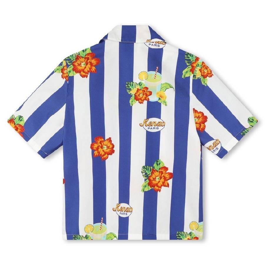 Kenzo Boys Floral-print Cotton Shirt