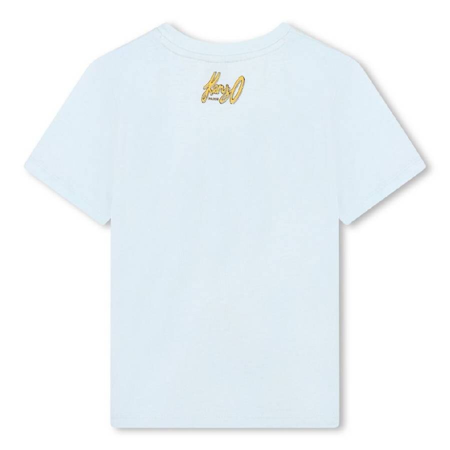 Kenzo Boys Graphic-print Cotton T-shirt In Blue