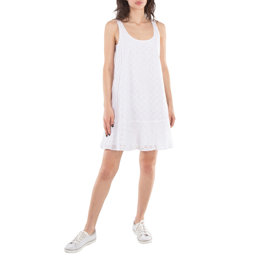 Broderie-Anglaise Flared Dress