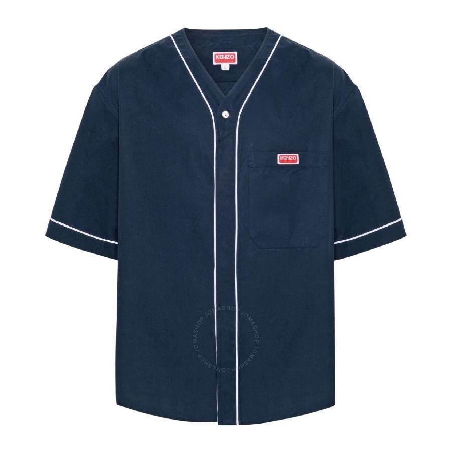 Kenzo Contrasting Trim Logo-patch Shirt