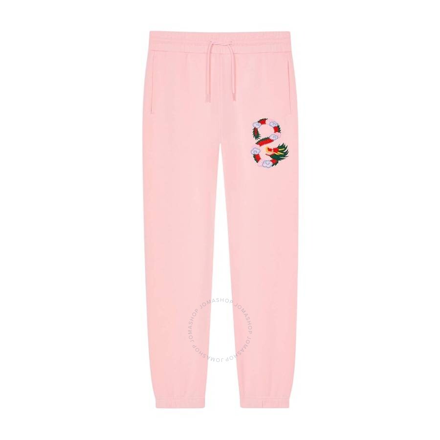Kenzo Drawstring Embroidered Jogging Pants In Pink