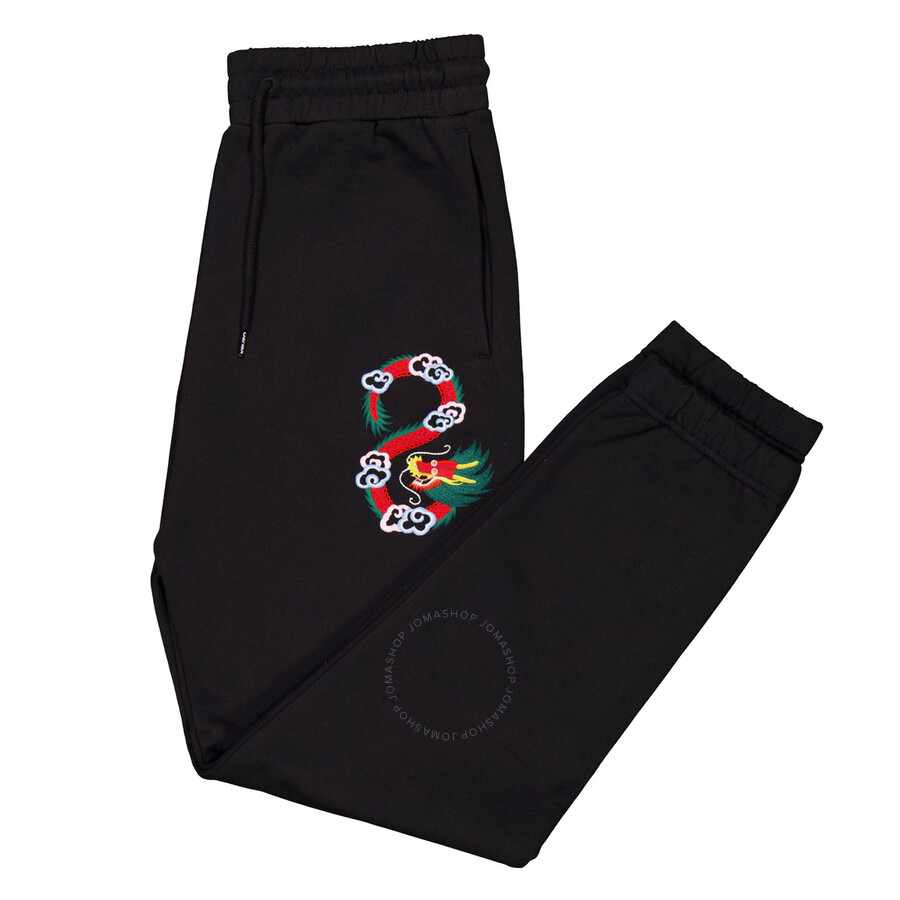 Kenzo Drawstring Embroidered Jogging Pants In Black