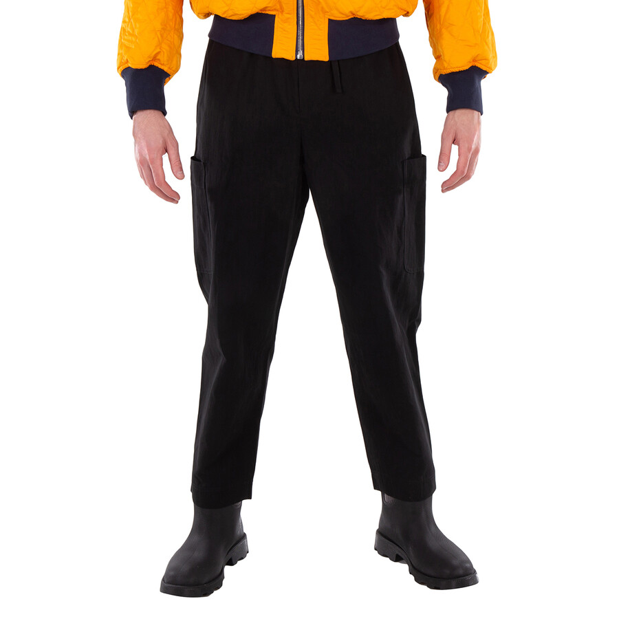 Drawstring Logo-Patch Pants