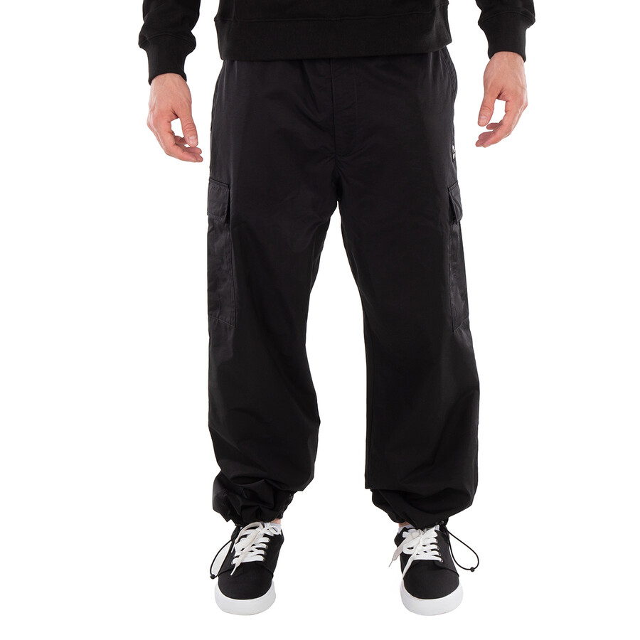Drawstring Straight-Leg Cargo Pants