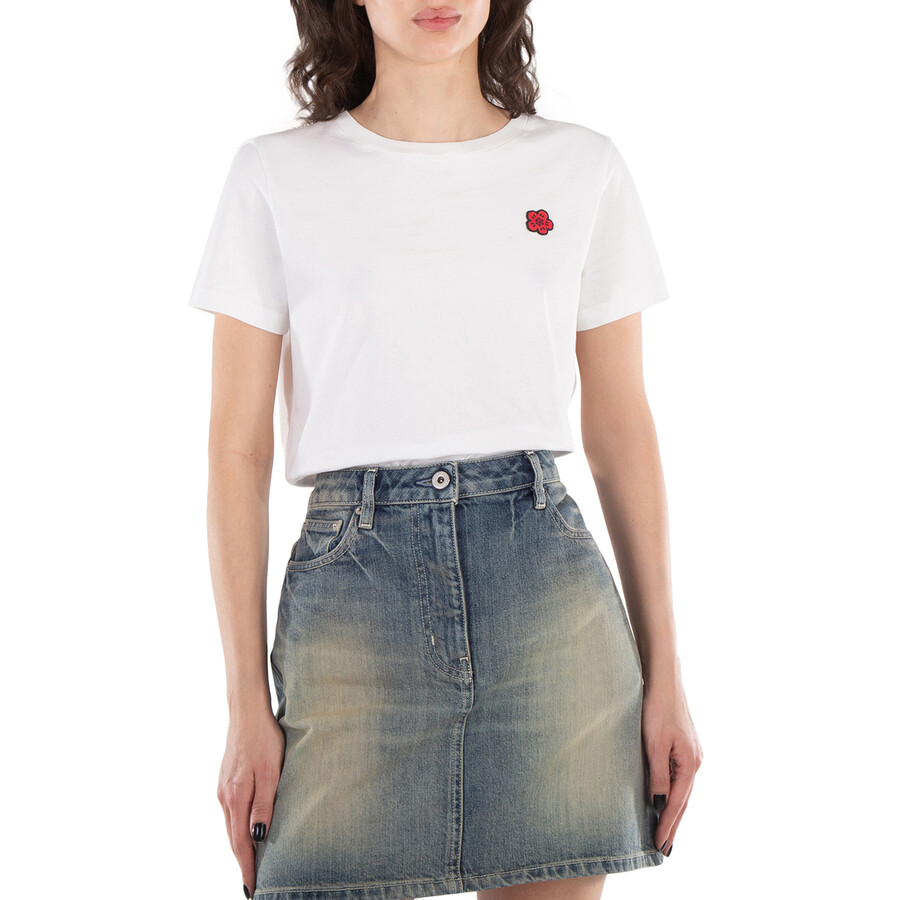 Embroidered Flower Cotton T-Shirt