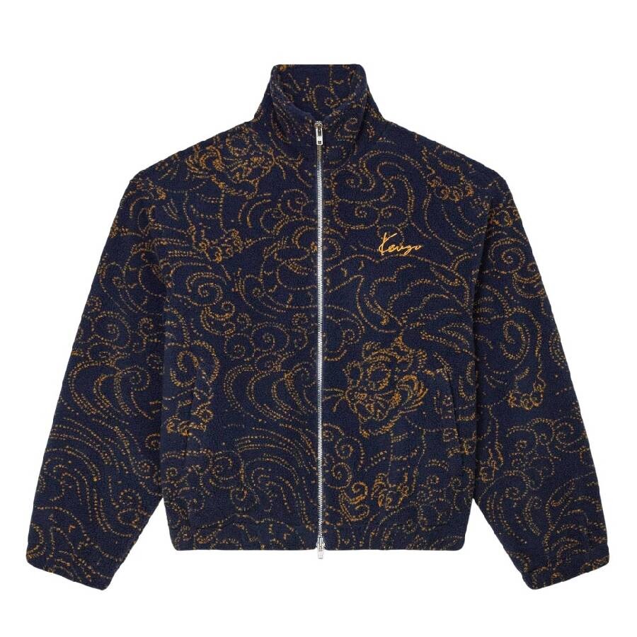 Embroidered Logo High-Neck Jacket