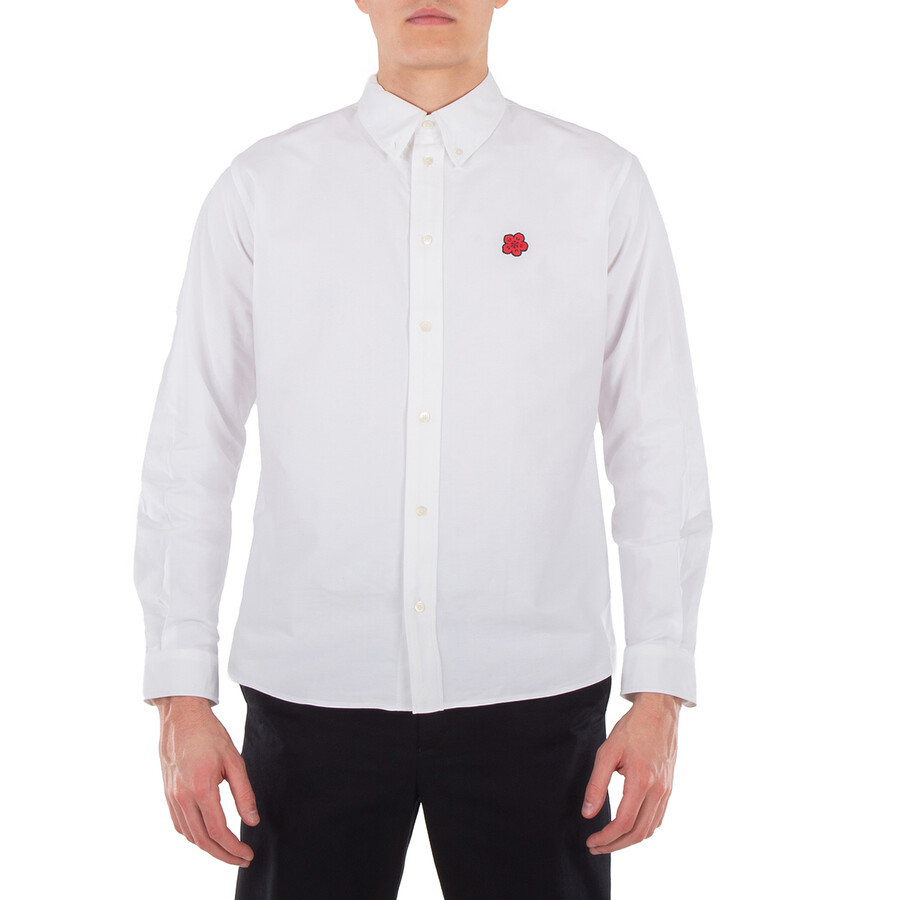 Embroidered Logo Long Sleeve Shirt, Brand Size 41 (Neck Size 16