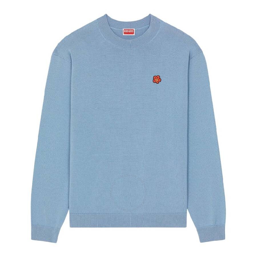 Kenzo Flower Applique Long Sleeve Sweater