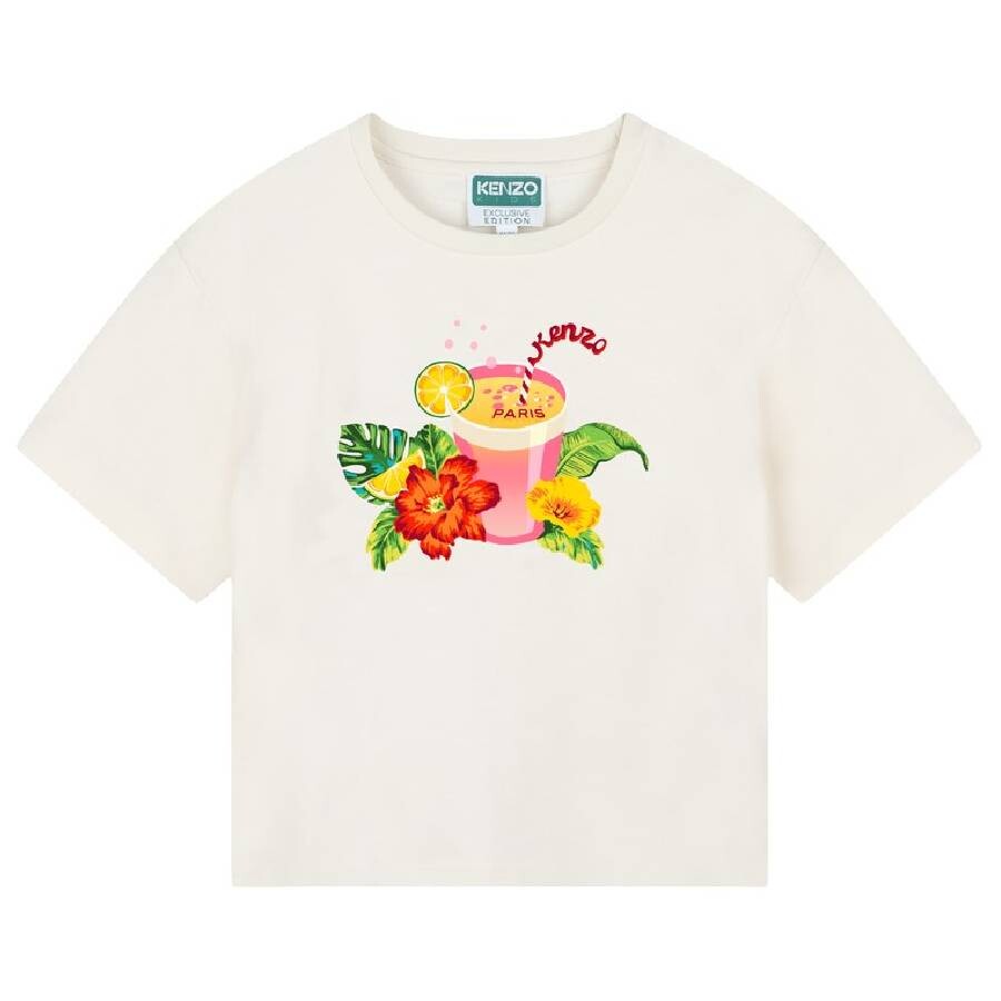 Girls Graphic-Print Crew Neck T-Shirt