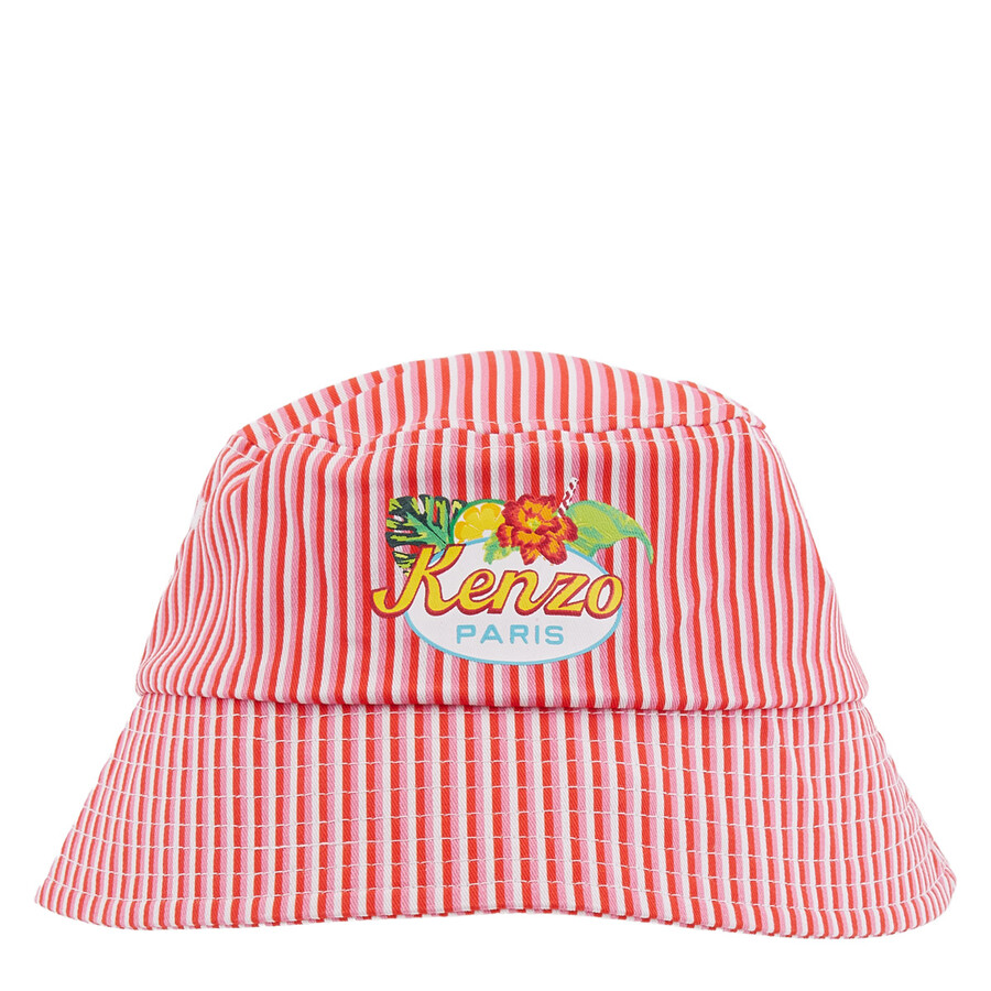 Girls Striped Pattern Bucket Hat
