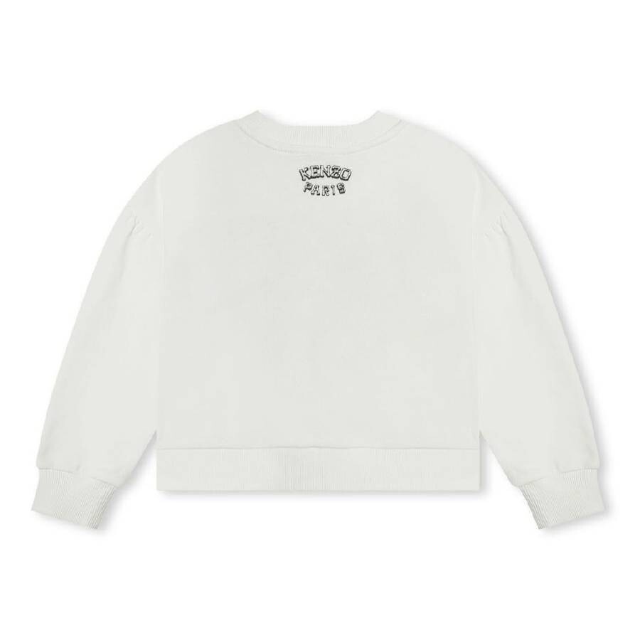 Kenzo Felpa Con Ricamo In White