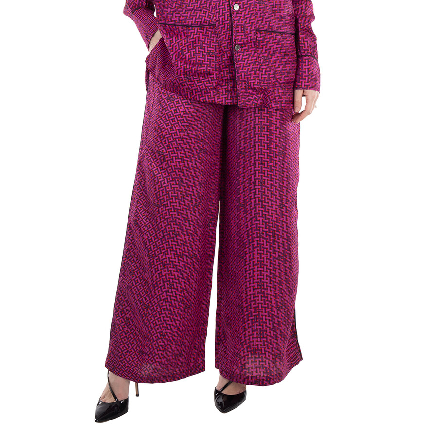 Graphic-Print Elasticated Waist Pant