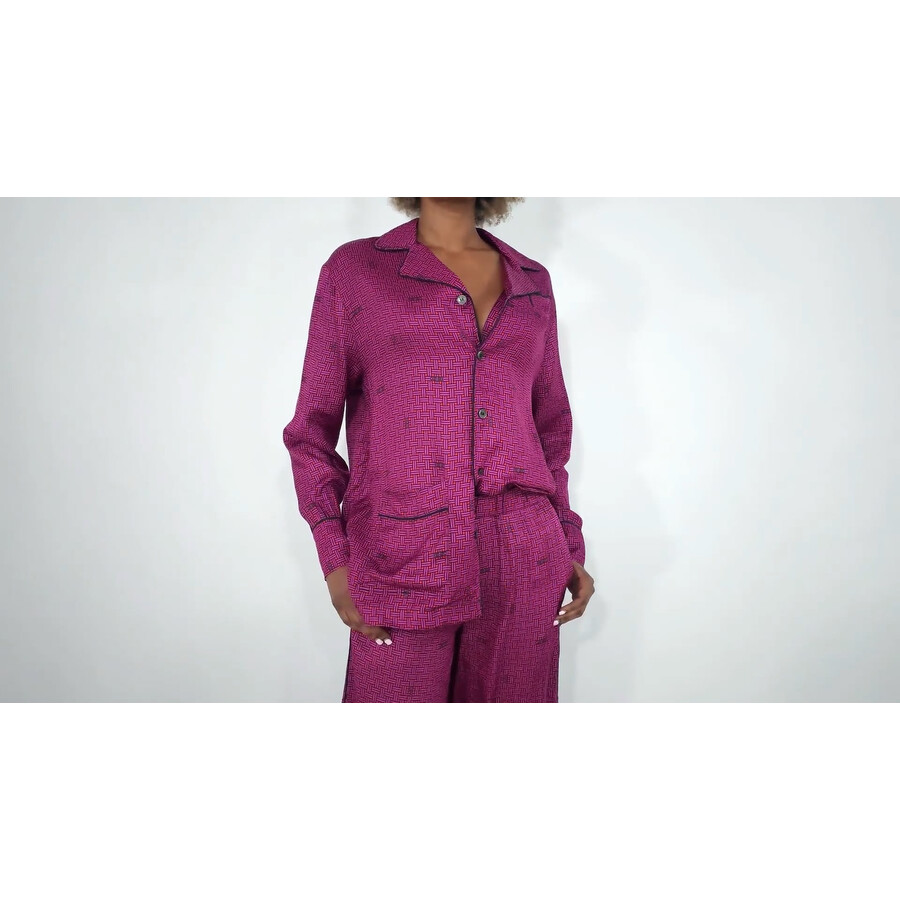 ☆KENZO GOLF☆LL☆薄ピンク柄シャツ☆綿100%☆素敵な柄でカッコイイ