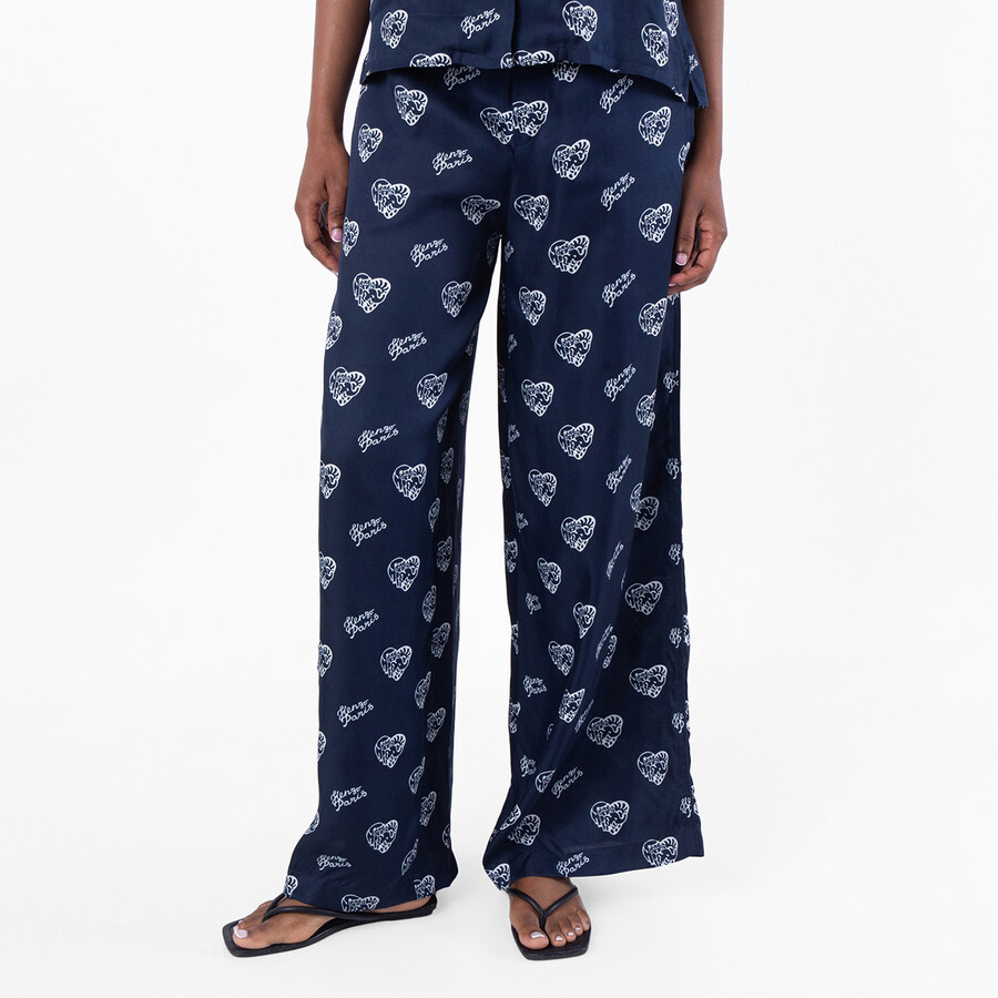 Jungle Heart Printed Pajama Pants