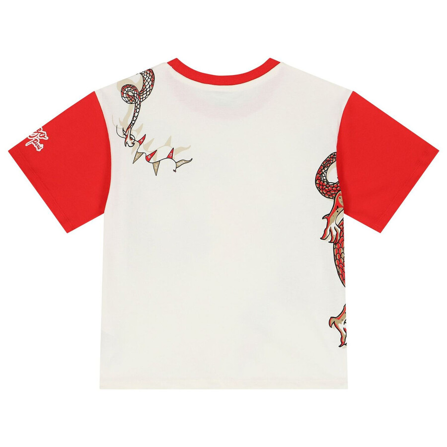 Kenzo Kids Dragon Print Crew Neck T-shirt