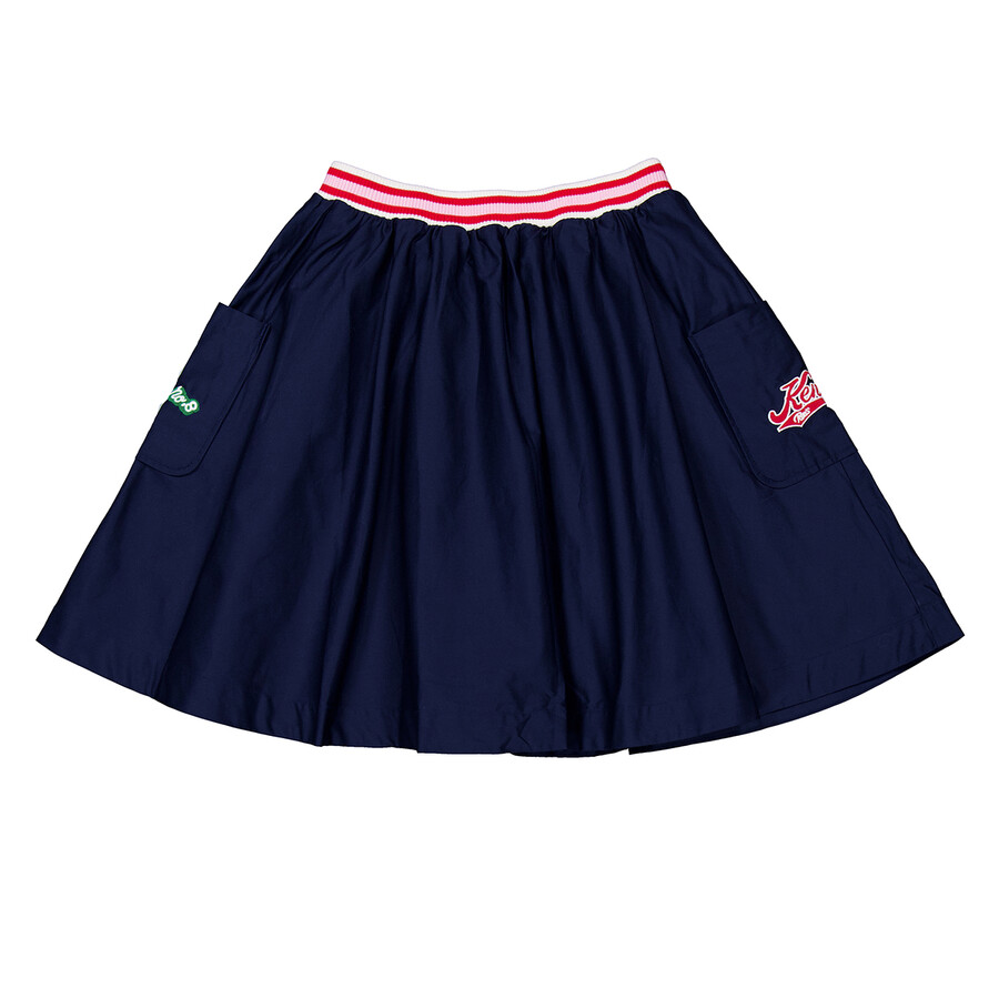 Kids Patches Cotton Skirt