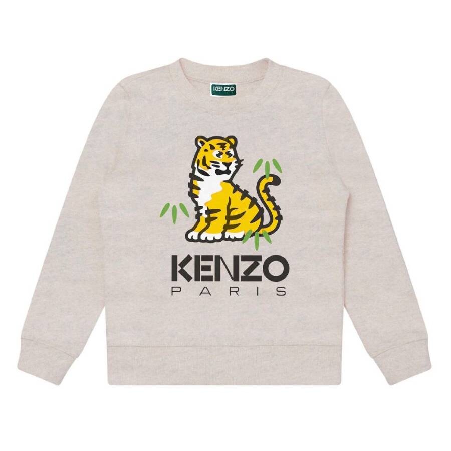 Kids Tiger Print Cotton Sweatshirt